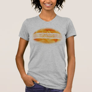 Coral Orange Rose Bride T-Shirt