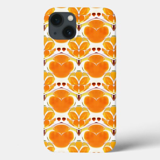 Coral Orange und Cream Batik Muster Case-Mate iPhone Hülle (Rückseite)