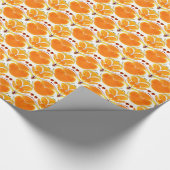 Coral Orange und Cream Batik Muster Geschenkpapier (Ecke)