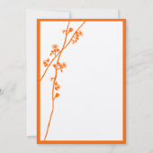 Coral Orange Wildblume Branch Floral Wedding Einladung (Rückseite)