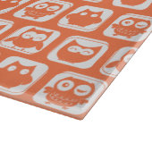 Coral Owl Pattern Schneidebrett (Ecke)