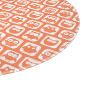 Coral Owl Pattern Schneidebrett (Ecke)