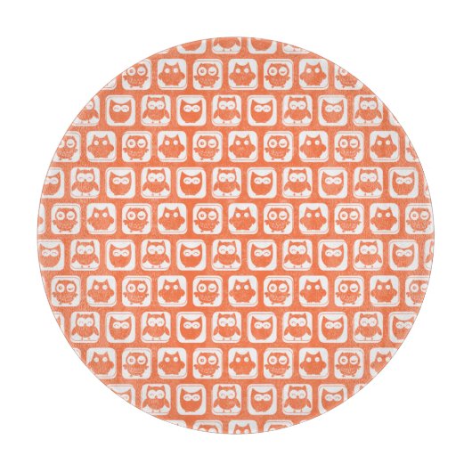 Coral Owl Pattern Schneidebrett (Vorderseite)