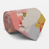 Coral Paint Spritzer Krawatte (Gerollt)