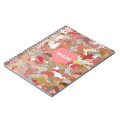 Coral Paint Spritzer Notizblock (Linke Seite)