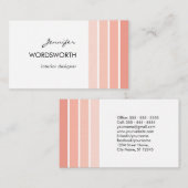 Coral Pastel Minimalistische Berufliche Visitenkar Visitenkarte (Vorne/Hinten)