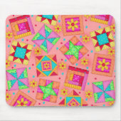 Coral Patchwork Blocks Mousepad (Vorne)