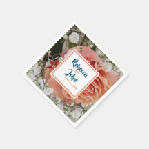 Coral Peach Aquamarin White Rose Blumenhochzeit