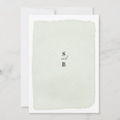 Coral Peach Blush Floral Moderne Gold Hochzeit Einladung (Rückseite)