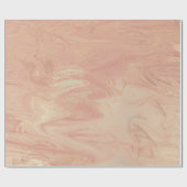 Coral Peach Candy Marble Molten Metallic Shiny Geschenkpapier (Flach)