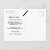 Coral Peach Floral Boho Hochzeit Speichern Sie das Ankündigungspostkarte (Rückseite)