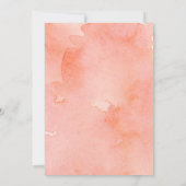 Coral Peach Floral Brautparty Luncheon Einladung (Rückseite)