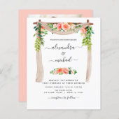 Coral Peach Foto Arch Wedding (Vorne/Hinten)