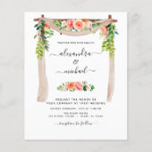 Coral Peach Foto Arch Wedding (Vorderseite)