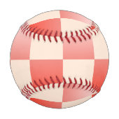 Coral Peach Gradient Checked Baseball (Vorderseite)
