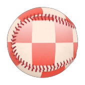 Coral Peach Gradient Checked Baseball (Vorderseite Links)