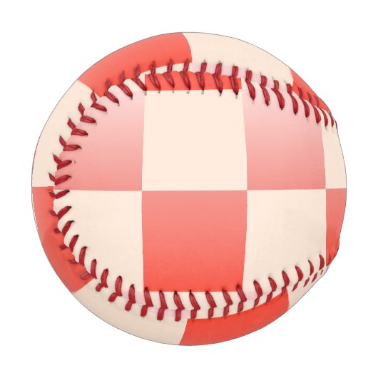 Coral Peach Gradient Checked Baseball (Vorderseite Links)