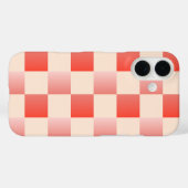 Coral Peach Gradient Checked Case-Mate iPhone Hülle (Rückseite (Horizontal))