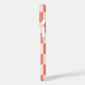 Coral Peach Gradient Checked Case-Mate iPhone Hülle (Rückseite / Links)