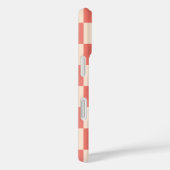 Coral Peach Gradient Checked Case-Mate iPhone Hülle (Rückseite / Rechts)