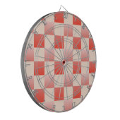 Coral Peach Gradient Checked Dartscheibe (Vorderseite Links)
