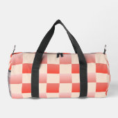 Coral Peach Gradient Checked Duffle Bag (Rückseite)