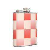 Coral Peach Gradient Checked Flachmann (Rechts)
