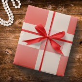 Coral Peach Gradient Checked Geschenkpapier