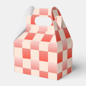 Coral Peach Gradient Checked Geschenkschachtel (Rückseite)