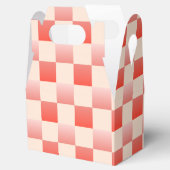 Coral Peach Gradient Checked Geschenkschachtel (Geöffnet)