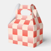 Coral Peach Gradient Checked Geschenkschachtel (Vorderseite)
