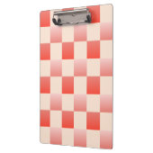 Coral Peach Gradient Checked Klemmbrett (Links)