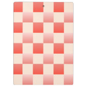 Coral Peach Gradient Checked Klemmbrett (Rückseite)