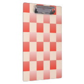Coral Peach Gradient Checked Klemmbrett (Rechts)