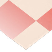 Coral Peach Gradient Checked Kurzer Tischläufer (Ecke)