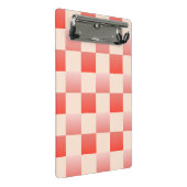 Coral Peach Gradient Checked Mini Klemmbrett (Schrägansicht)