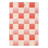 Coral Peach Gradient Checked Mini Klemmbrett (Rückseite)