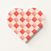 Coral Peach Gradient Checked Notizblock (Rückseite)
