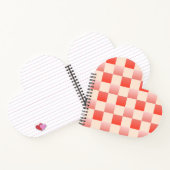 Coral Peach Gradient Checked Notizblock (Innenseite)
