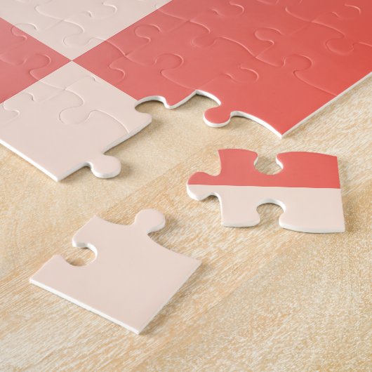 Coral Peach Gradient Checked Puzzle (Seite)