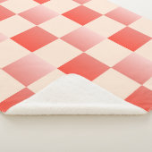 Coral Peach Gradient Checked Sherpadecke (3/4)