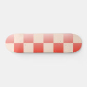 Coral Peach Gradient Checked Skateboard (Horizontal)