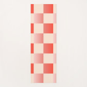 Coral Peach Gradient Checked Yogamatte (Vorderseite)