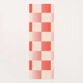 Coral Peach Gradient Checked Yogamatte (Rückseite)