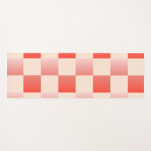 Coral Peach Gradient Checked Yogamatte (Vorderseite (Horizontal))