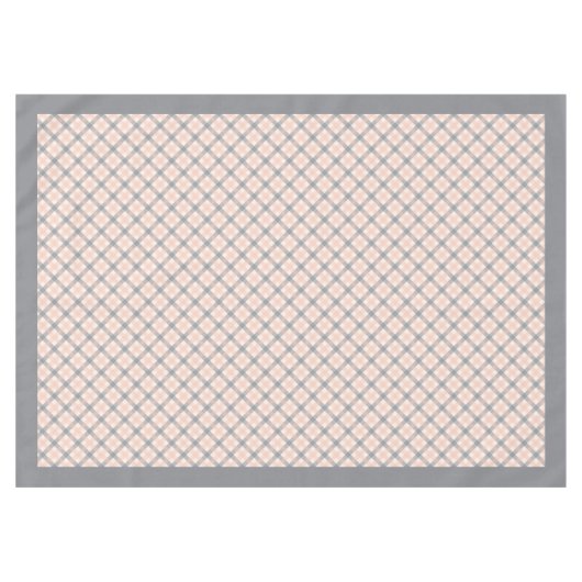 Coral Peach Karo Tablecloth in Modernem Kariertem  Tischdecke (Vorderseite (Horizontal))