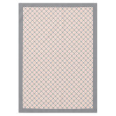 Coral Peach Karo Tablecloth in Modernem Kariertem  Tischdecke (Vorderseite)