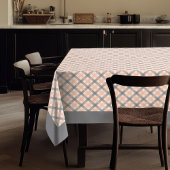 Coral Peach Karo Tablecloth in Modernem Kariertem  Tischdecke