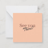 Coral Peach Modern Wedding QR Code Online RSVP Mitteilungskarte (Rückseite)