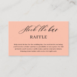 Coral Peach Pastel Stock the bar Bridal Shower  Begleitkarte
